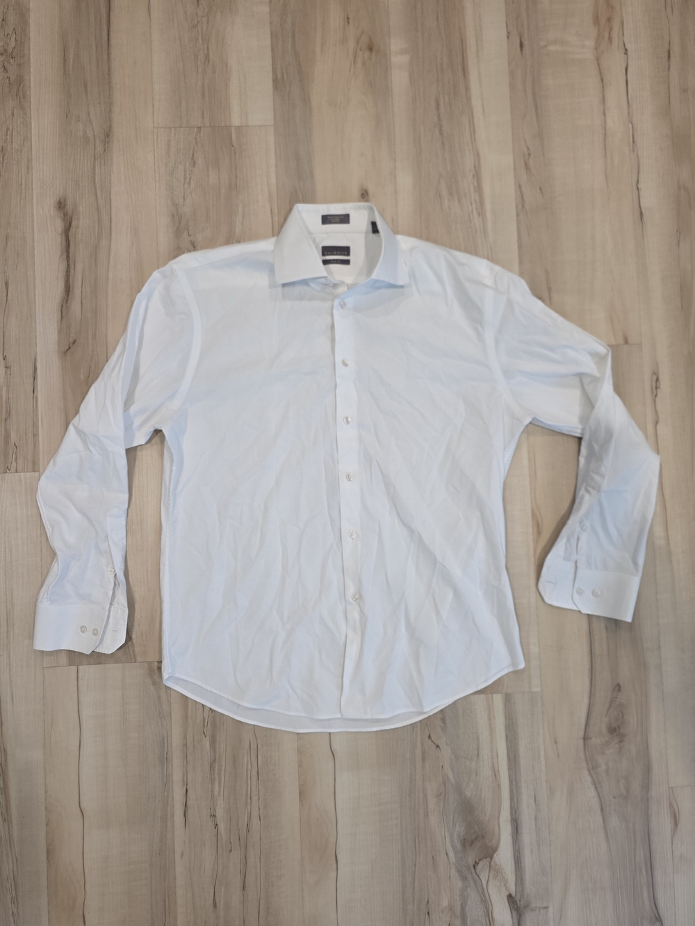 C2 by Calibrate Men's White Long-Sleeve Button-Up Dress Shirt
